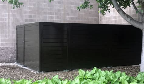 trash enclosure metal panel|residential trash enclosures.